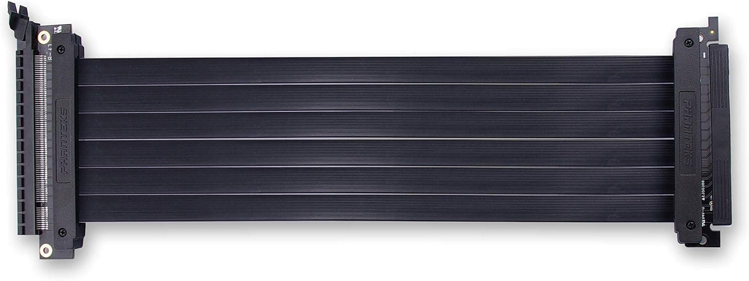 Phanteks PH-CBRS_FL30-300mm Pci-E X16 ライザーケーブル 180度アダプター スリムデザイン EMIシールド Enthoo Eliteシャーシ対応