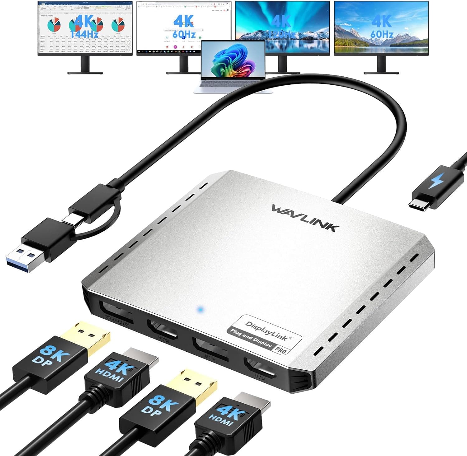 WAVLINK 4Kモニター用のUSB C₋HDMI