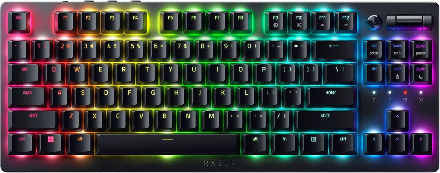 Razer(レイザー) DeathStalker V2 Pro Tenkeyless Linear Optical Switch テンキーレスゲーミングキーボード薄型オプティカルスイッチワイヤレス 2.4GHz Bluetooth 有線 Type-C Chroma 英語配列 US デスストーカーブイツープロリニ