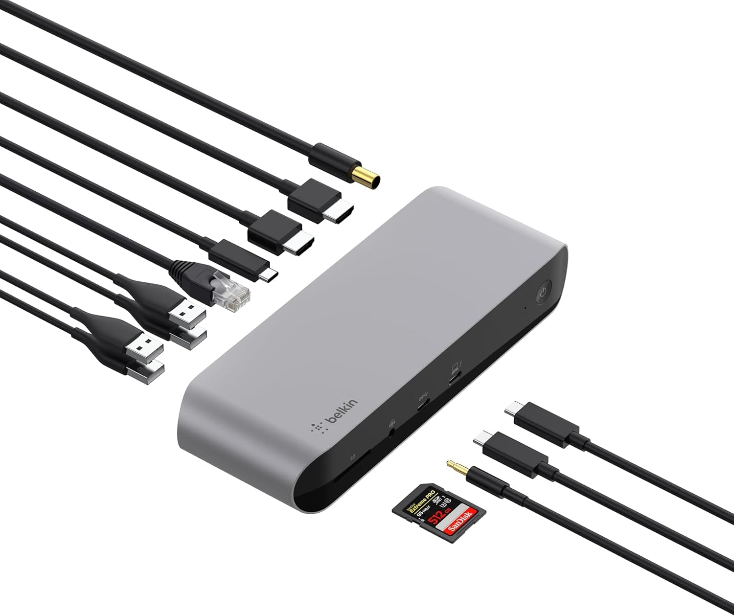Belkin Thunderbolt 3 Dock Pro Thunderbolt 3ケーブル付き - USB Cハブ - USB Cドッキングステーション MacOS & Windows