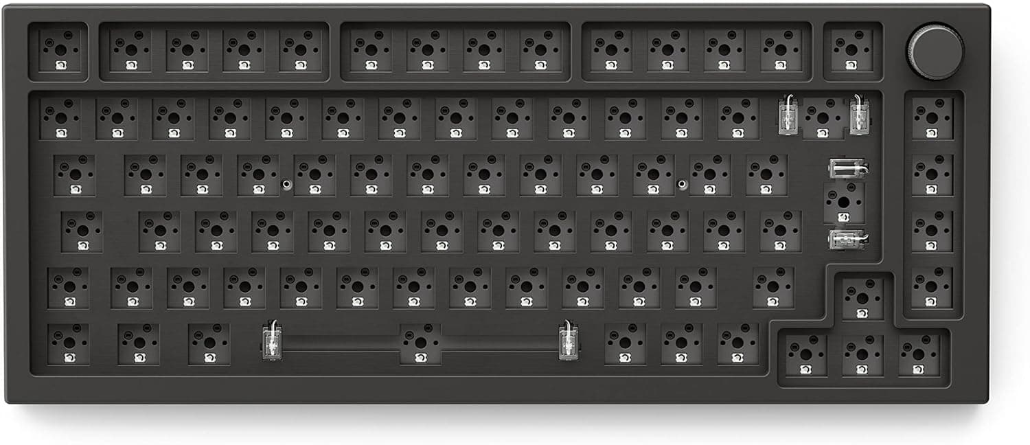 Glorious GMMK PRO Barebones - ゲーミングキーボードベース (ISO) コンパクト 75% - ブラックアルミニウム