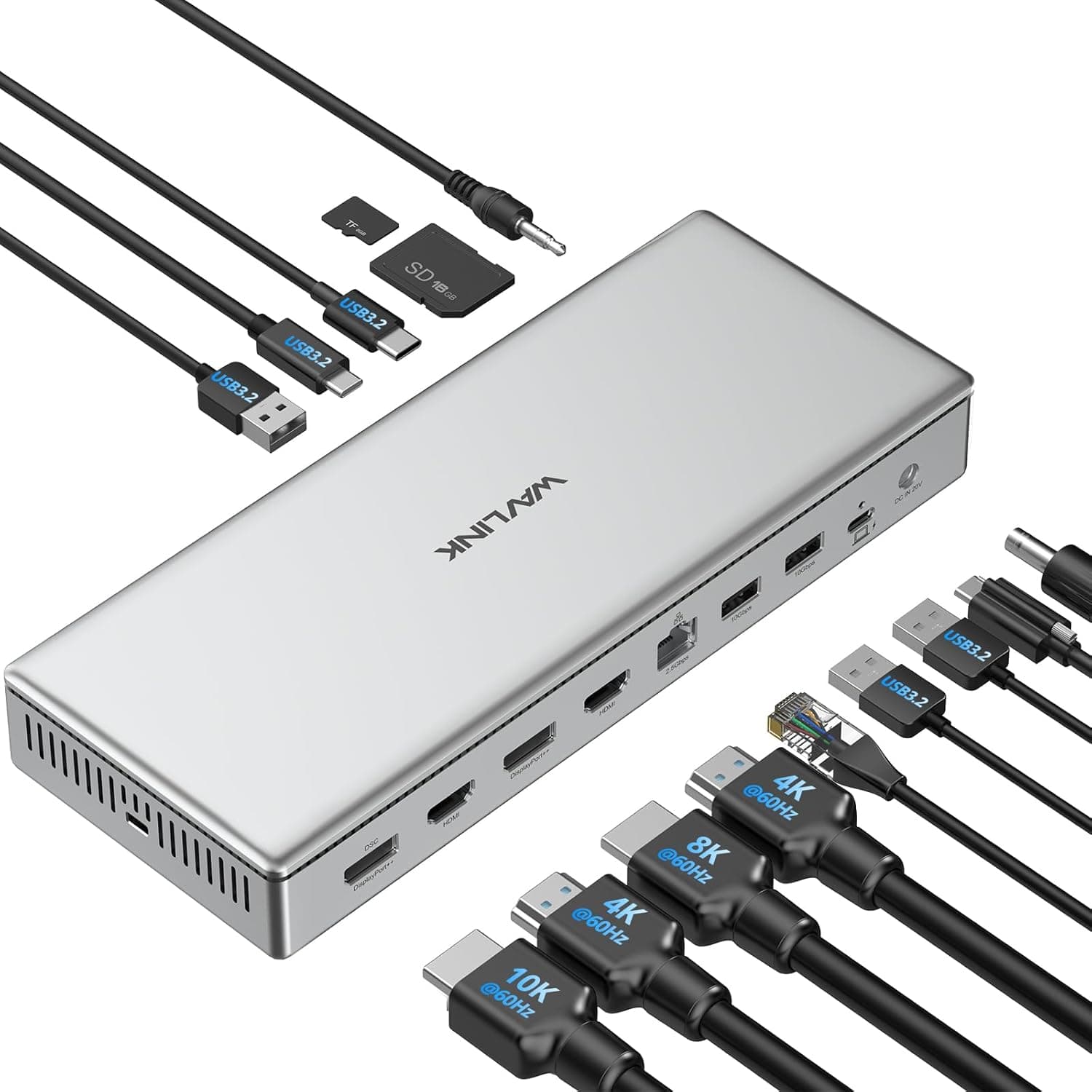 WAVLINK DL7400 USB C DisplayLink プレミアムドッキングステーション