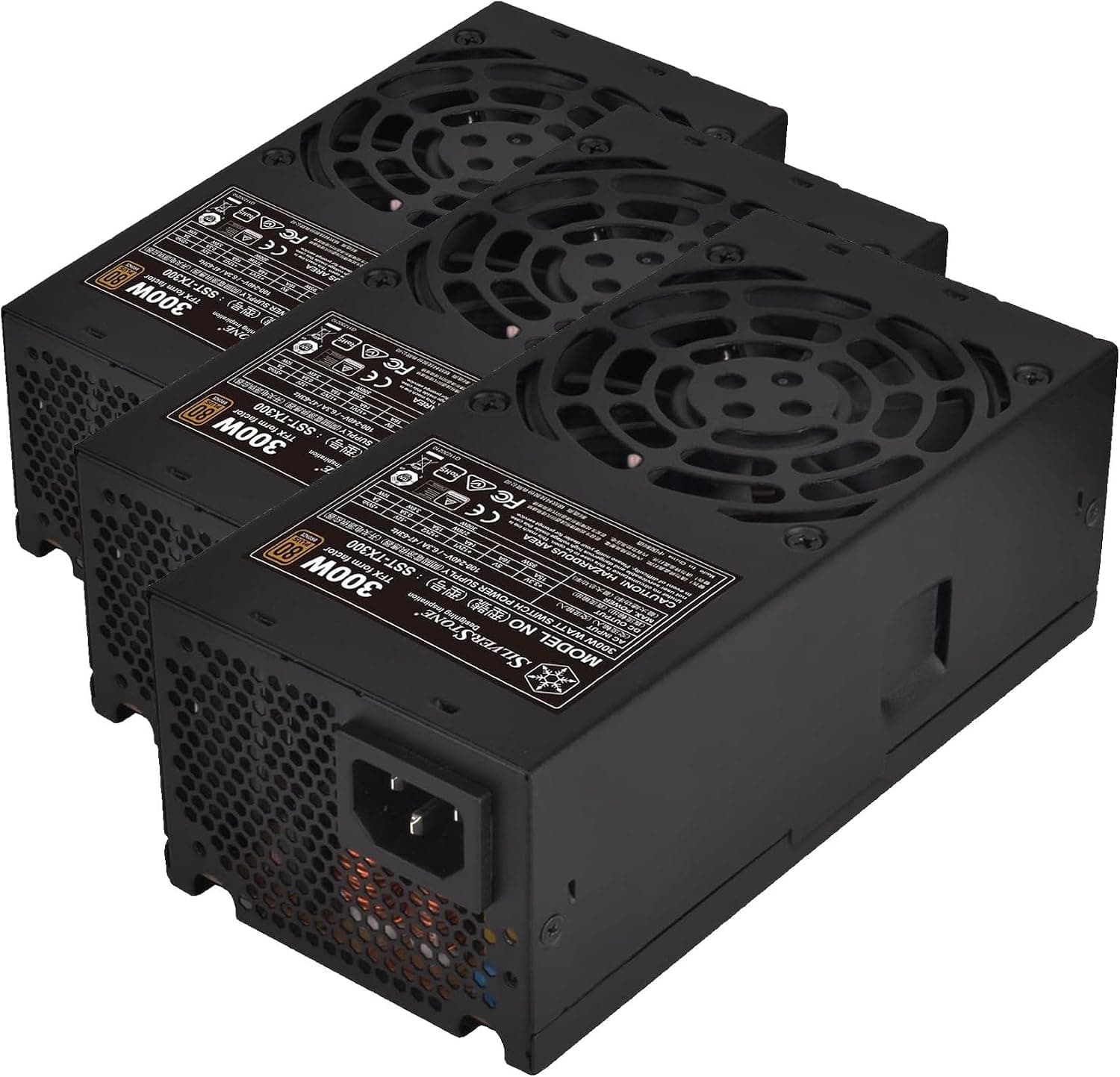 Silverstone TFX シリーズオールブラックコーティング標準TFXフォームファクター対応 PCI-E 6ピンコネクタ対応 80PLUS Bronze認証 TFX電源 300W SST-TX300 日本正規代理店品 (× 3)