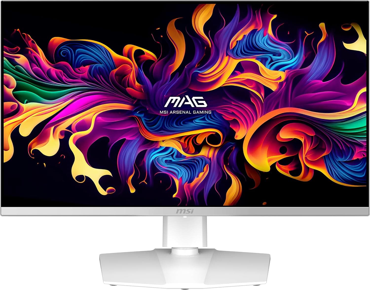 msi MAG 272QPW QD-OLED X28 27インチ 2560 x 1440 (QHD) ゲーミングモニター 280Hz アダプティブ同期 HDR対応 HDMI VGAポート VESAマウント可能チルト 4面スリムベゼル 0.03ms ホワイト