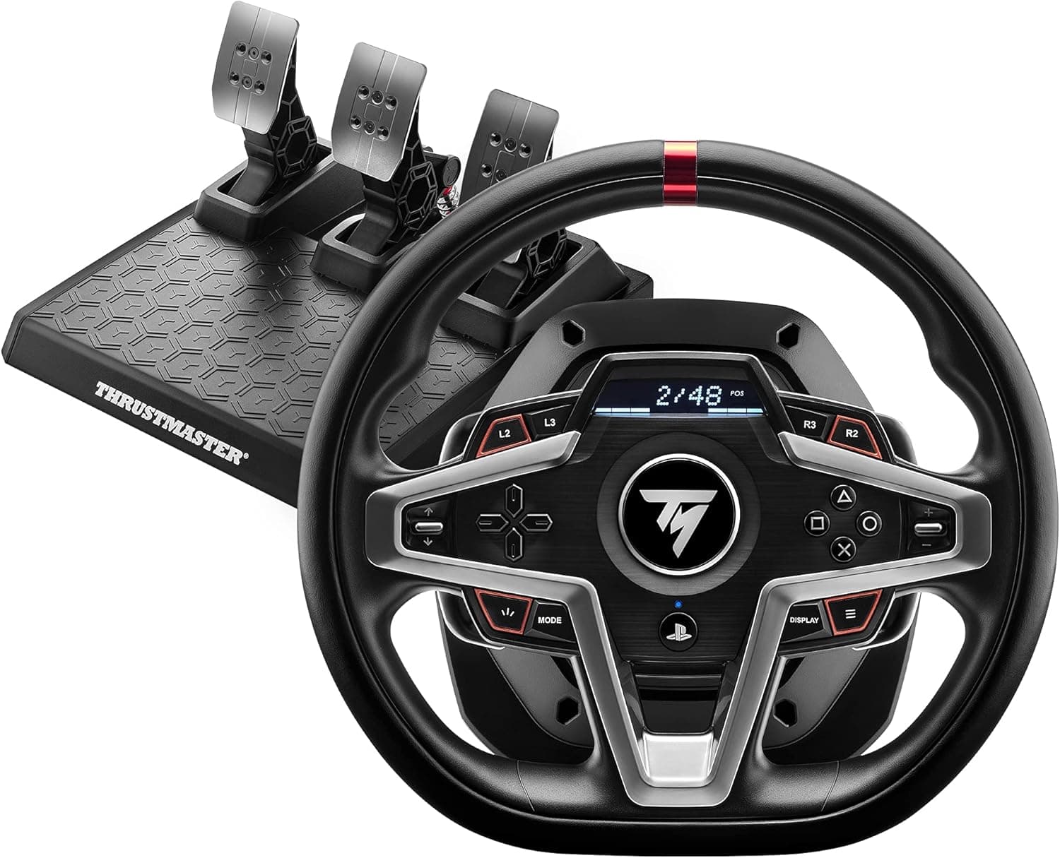 Thrustmaster T248 PSライセンスオフ。PS5互換。PS4 et PC。フォースフィードバック Ecran LCD 25 bts Pedalier magnétique 4160783