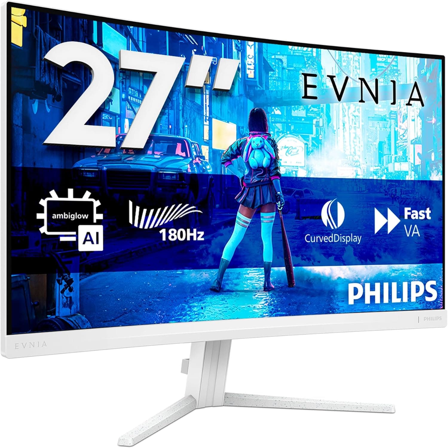 PHILIPS Evnia 27M2C5201L - 27インチ FHD カーブ ゲーミングモニター 180Hz 1ms GtG FreeSync Prem.(1920x1080