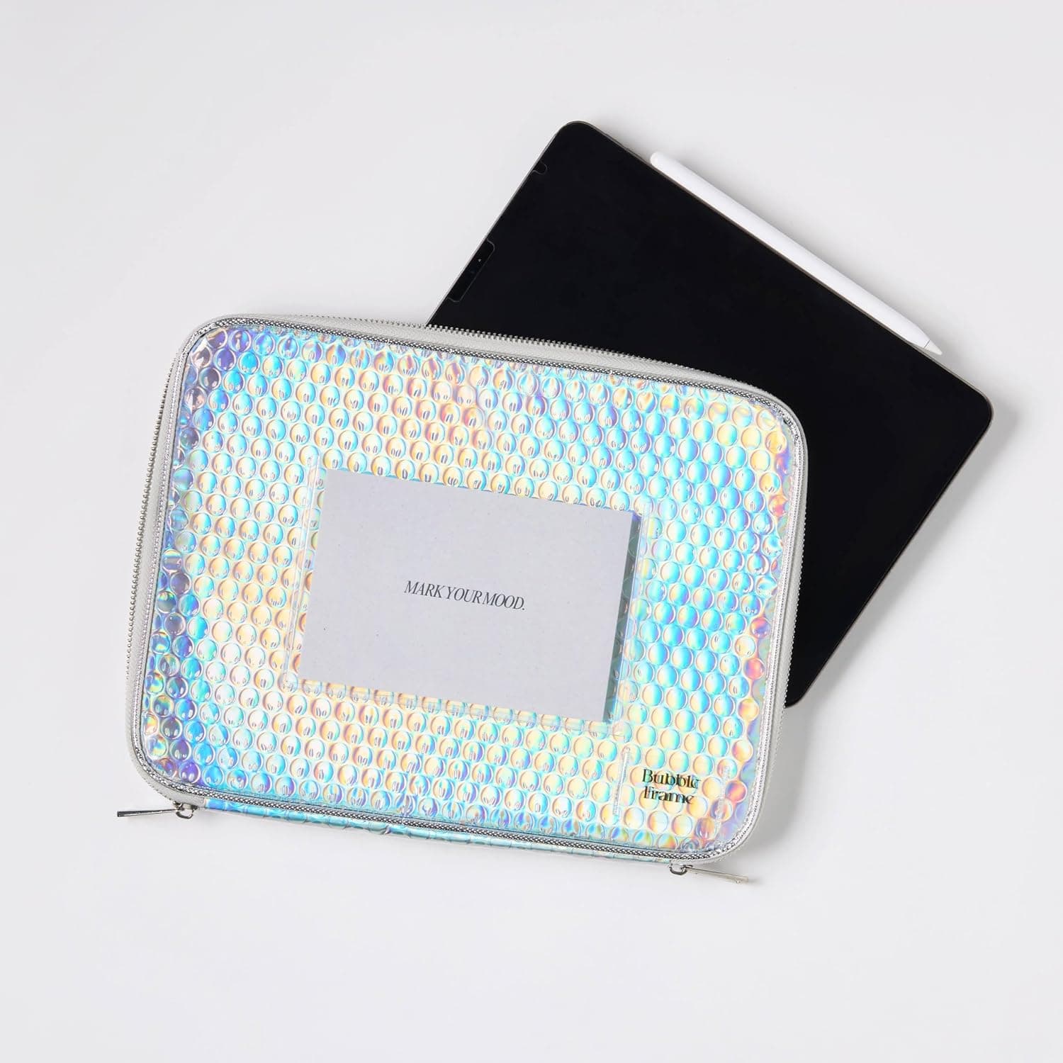 BUBBLE FRAME METAL ZIP CASE オーロラ PCケース 11インチ 30cm×23cm
