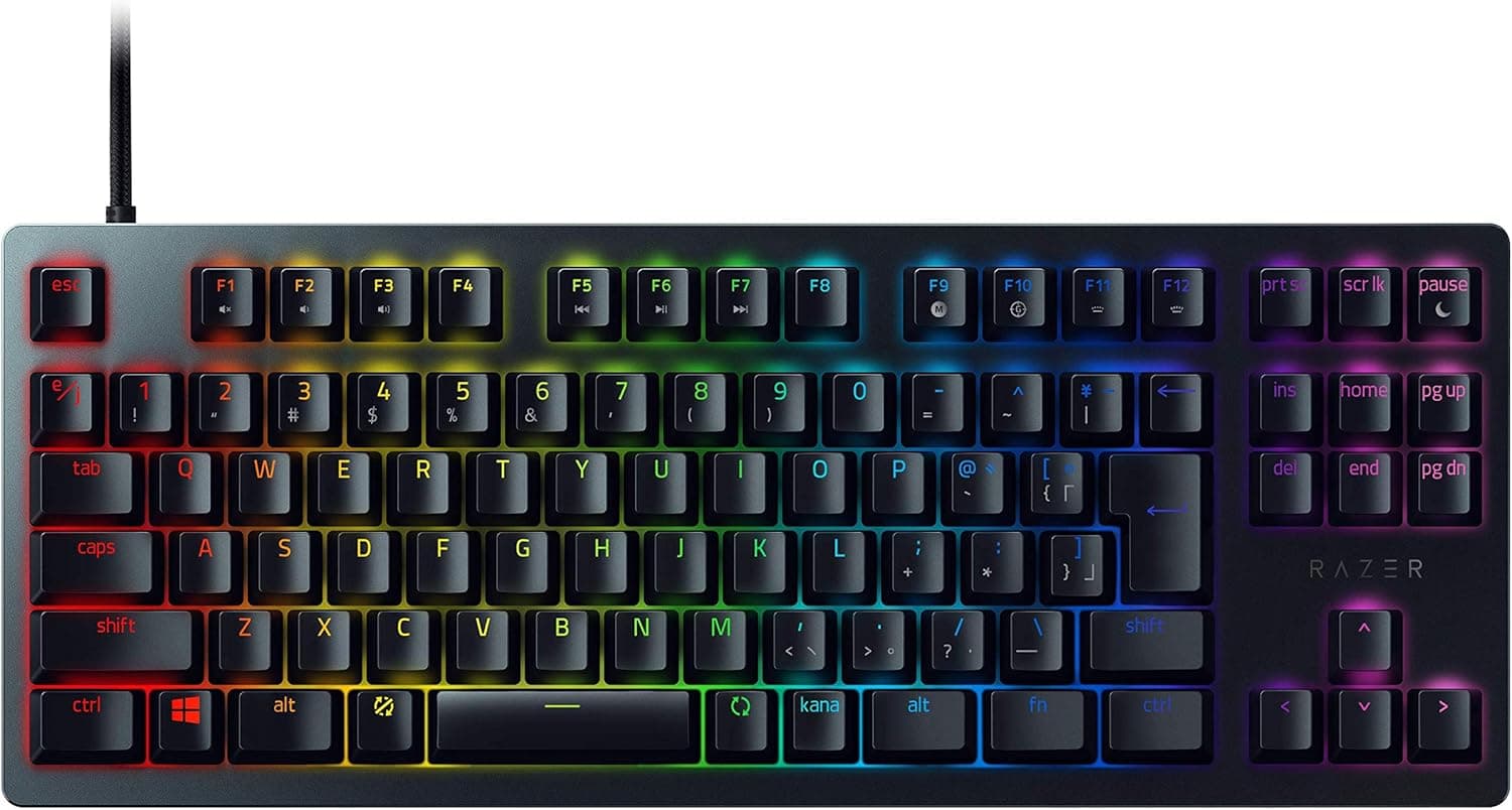 Razer ゲーミングキーボード Huntsman Tournament Edition JP Linear Optical Switch 日本語 JP配列超高速1.0mm作動リニア触感テンキーレス Chroma RGB 【日本正規代理店保証品】 RZ03-03080500-R3J1