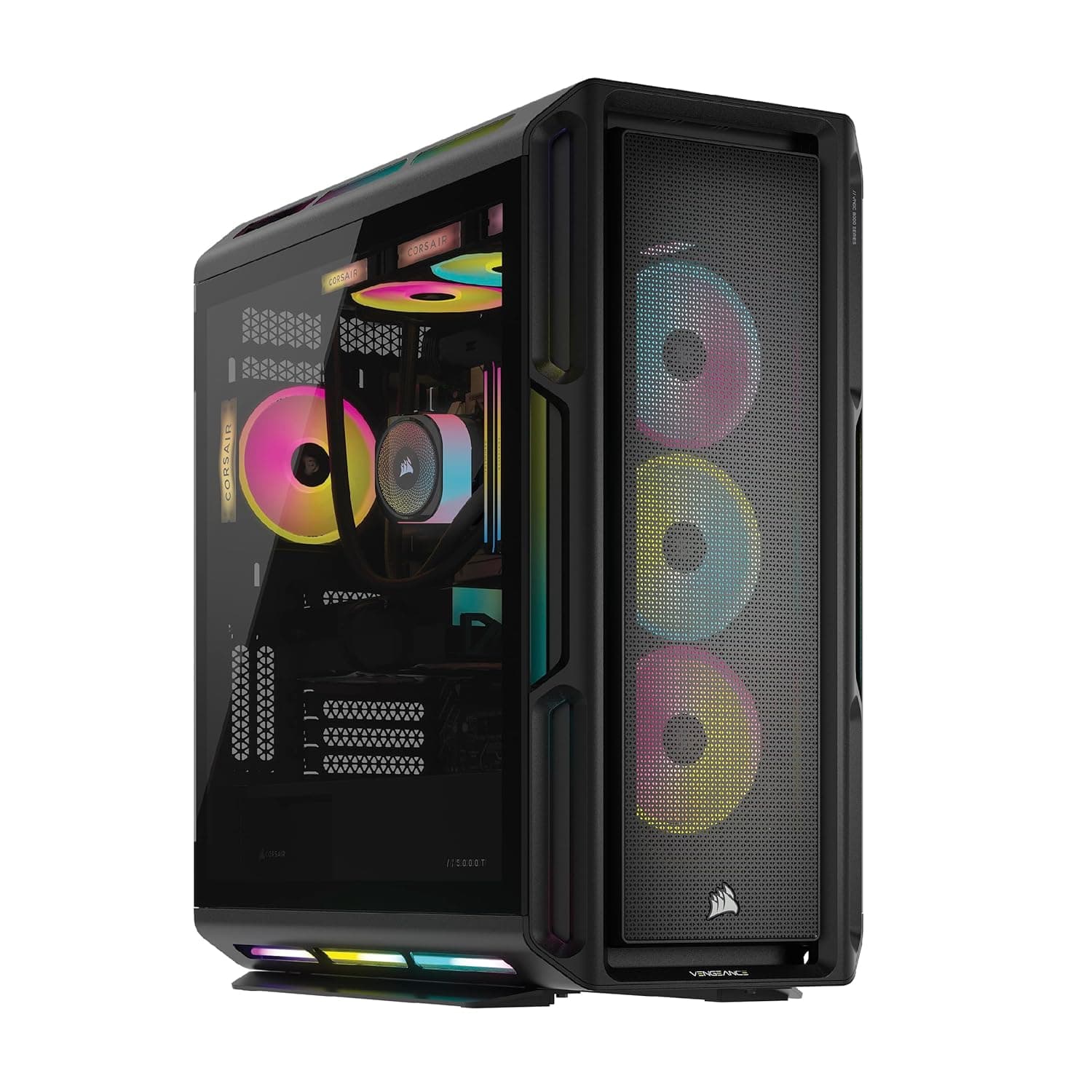 Corsair Vengeance i8200 ゲーミングPC – Liquid Cooled Intel® Core™ i9 14900KF CPU – NVIDIA GeForce RTX 5080 GPU – 64GB ドミネーターチタンRGB DDR5メモリ – 2TB+2TB M.2 SSD – ブラック