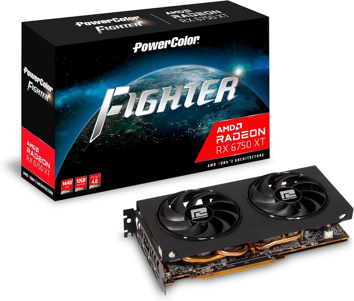 PowerColor Fighter AMD Radeon RX 6750 XT 12GB GDDR6 Tarjeta gráfica