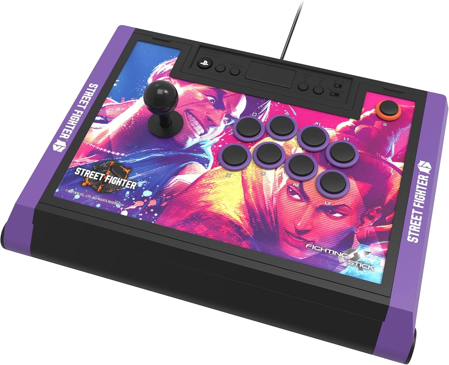 HORI PlayStation 5 Fighting Stick Alpha (Street Fighter 6 Edition) - Tournament Grade Fightstick for PS5