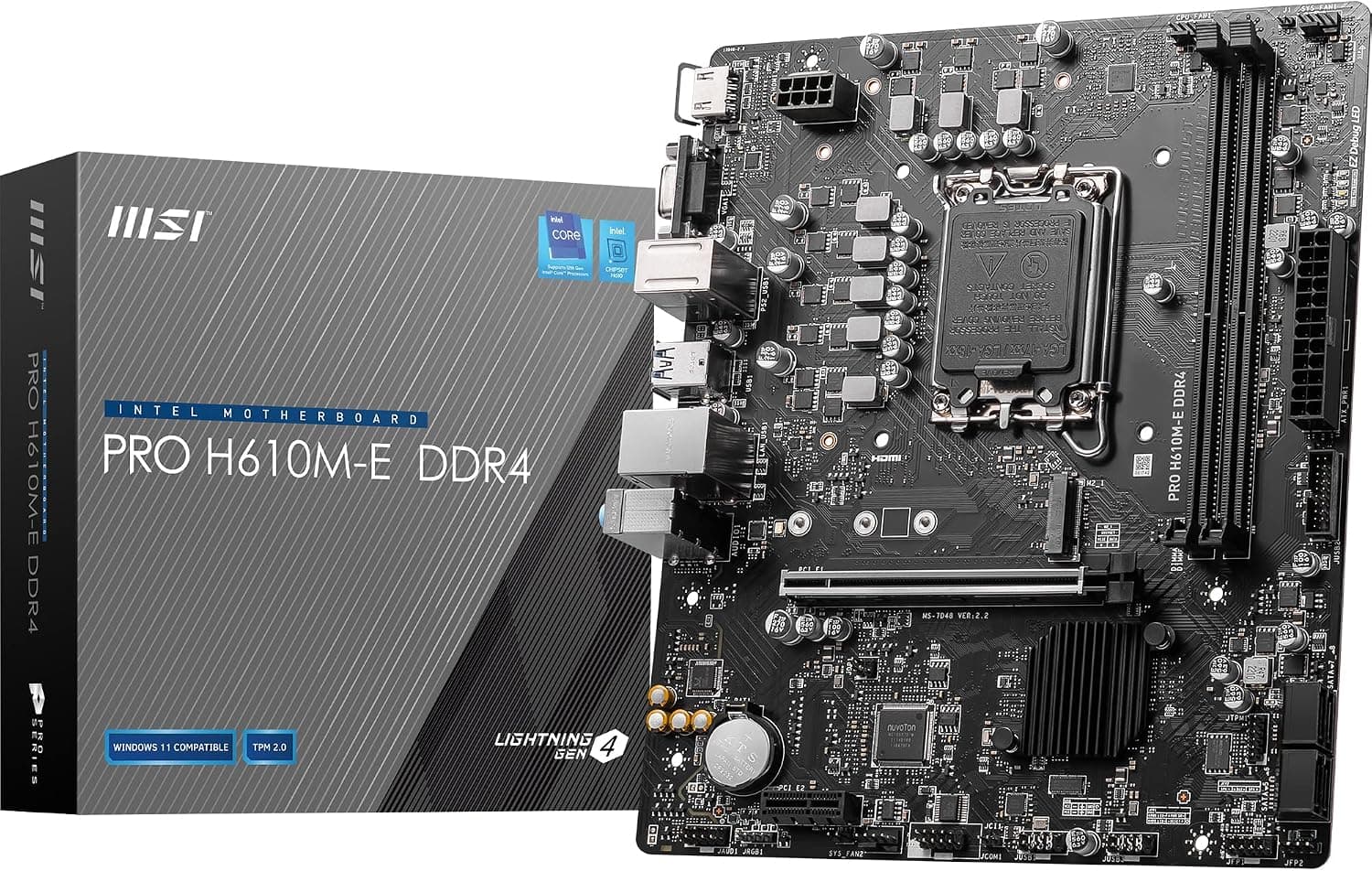 PRO H610M-E DDR4。