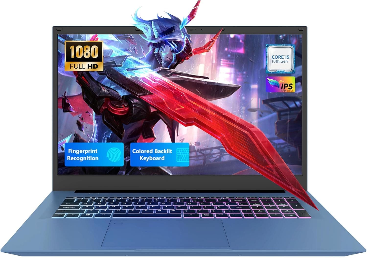 18.5インチのノートパソコン。第10世代i5プロセッサー。4C 8T 3.8GHz 16GB RAM + 512 SSD。フル機能のType-C