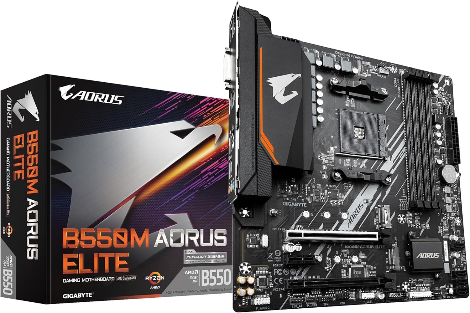 Gigabyte B550M AORUS ELITE マザーボード - AMD Ryzen 5000シリーズ AM4 CPU