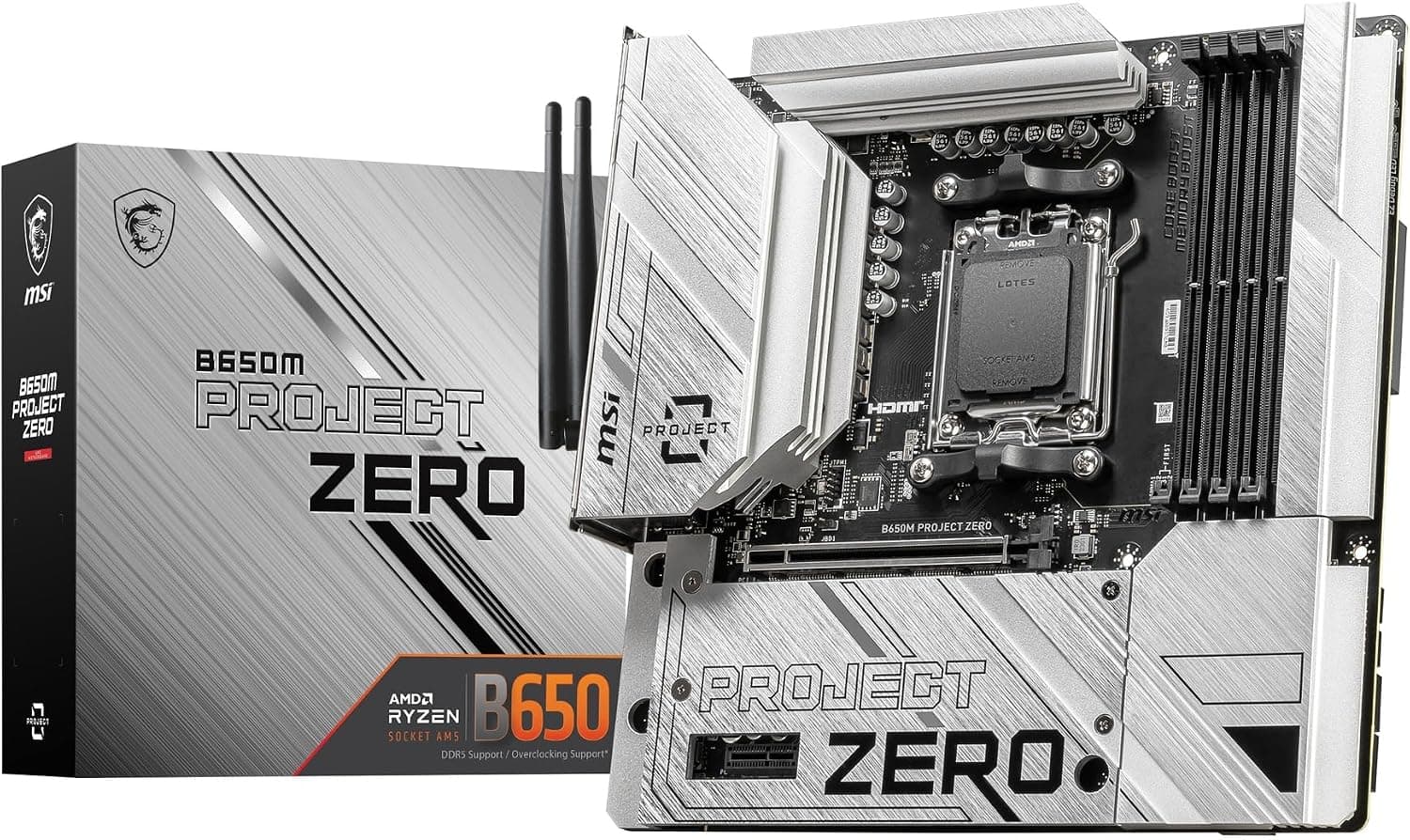 MSI B650M PROJECT ZERO バックコネクトデザイン採用 AMD Ryzen 7000