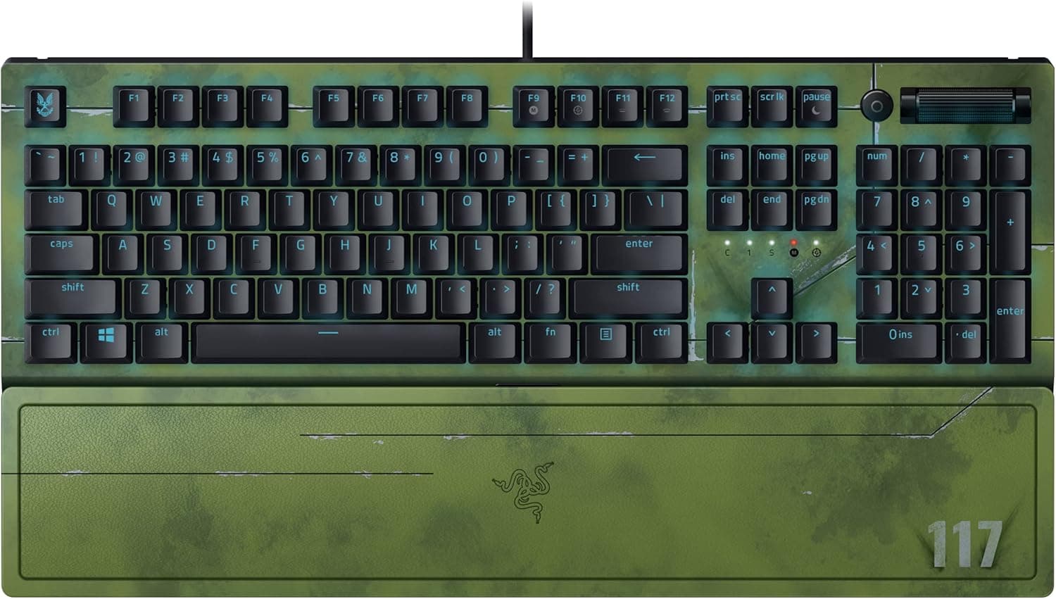 Razer BlackWidow V3 ゲーミングキーボード HALO Infinite Edition メカニカルグリーン軸ダブルショット ABS キーキャップリストレスト最大5 プロファイル保存可能 Chroma RGB 英語配列 【日本正規代理店保証品】 RZ03-03542600-R3M1