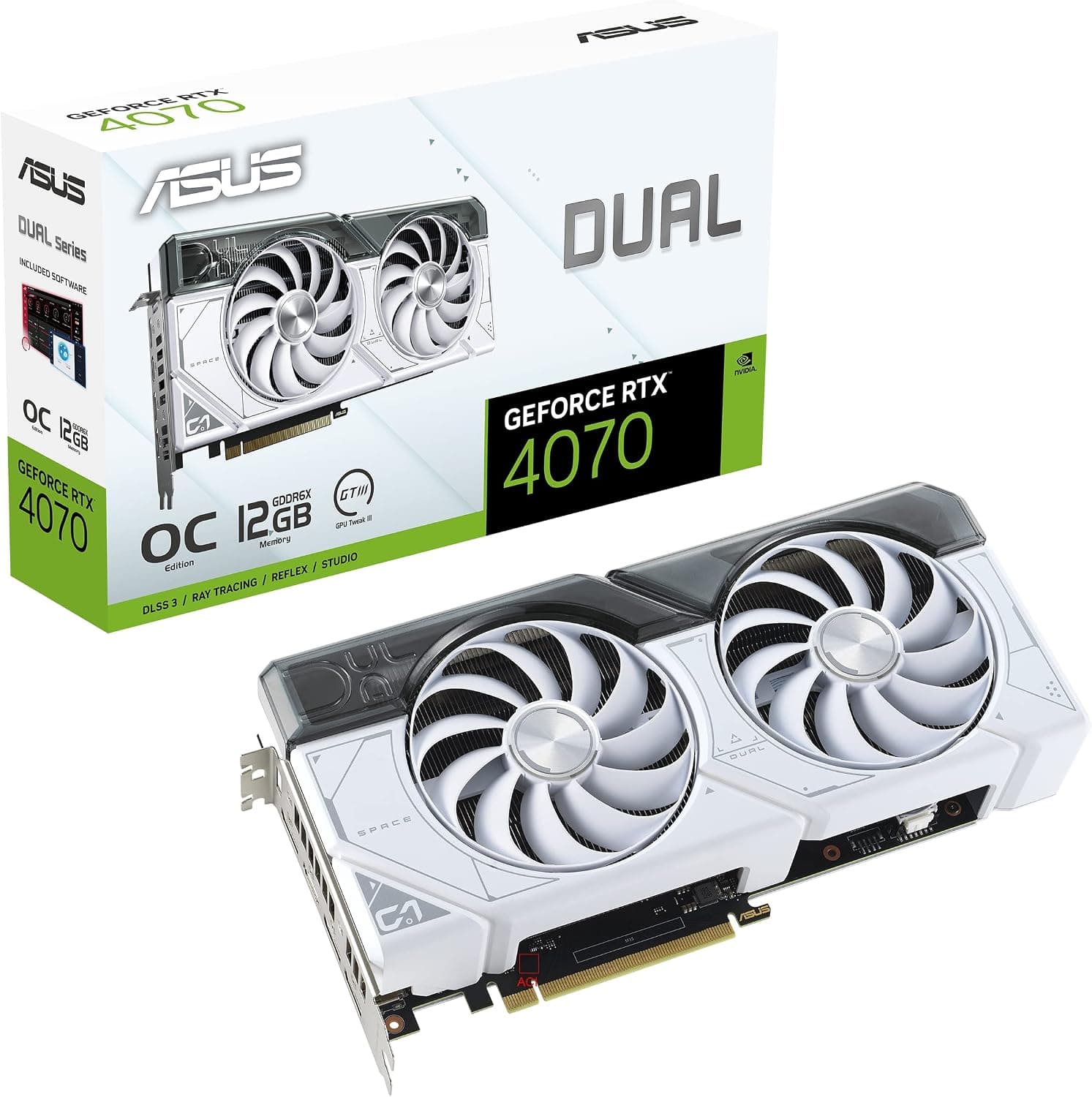 ASUS Dual GeForce RTX™ 4070 ホワイト OC Edition 12GB GDDR6X (PCIe 4.0
