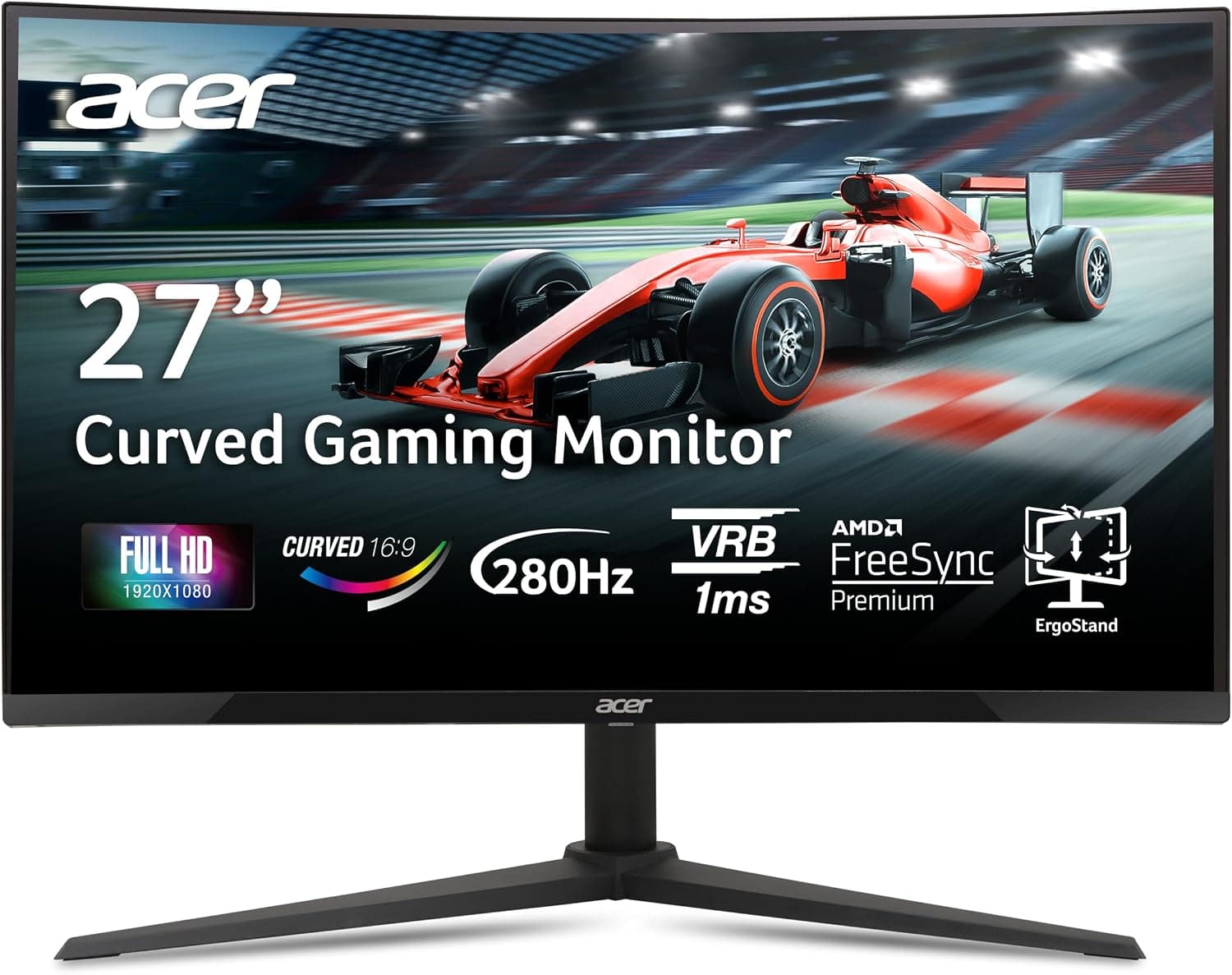 acer Nitro 27 Inch 1500R Curved Zero-Frame Full HD (1920 x 1080) Gaming Monitor