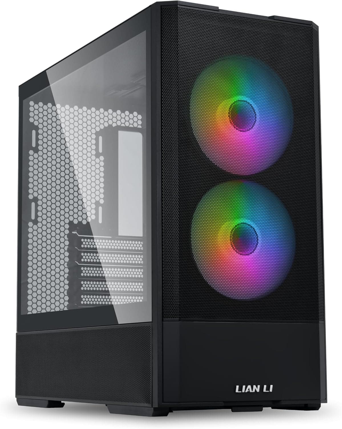 LIANLI ATX対応ミドルタワーPCケース LANCOOL 207 BLACK ファン4基標準搭載 ATX(幅244mm以下)