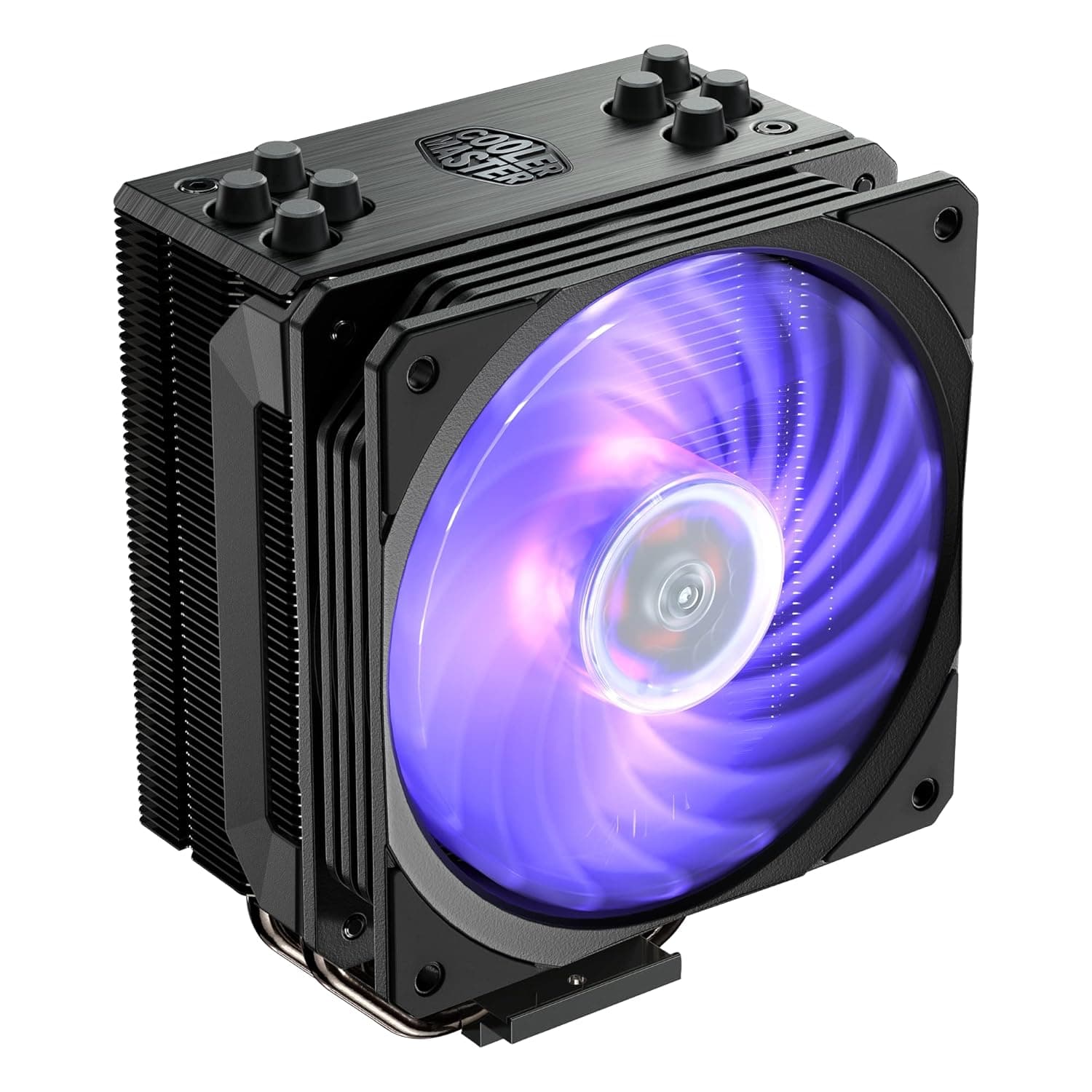 Cooler Master Hyper 212 RGB CPUエアクーラー SF120R PWMファン付きガンメタルニッケルフィン銅ヒートパイプ 4本 - AMD Ryzen&Intel LGA1700