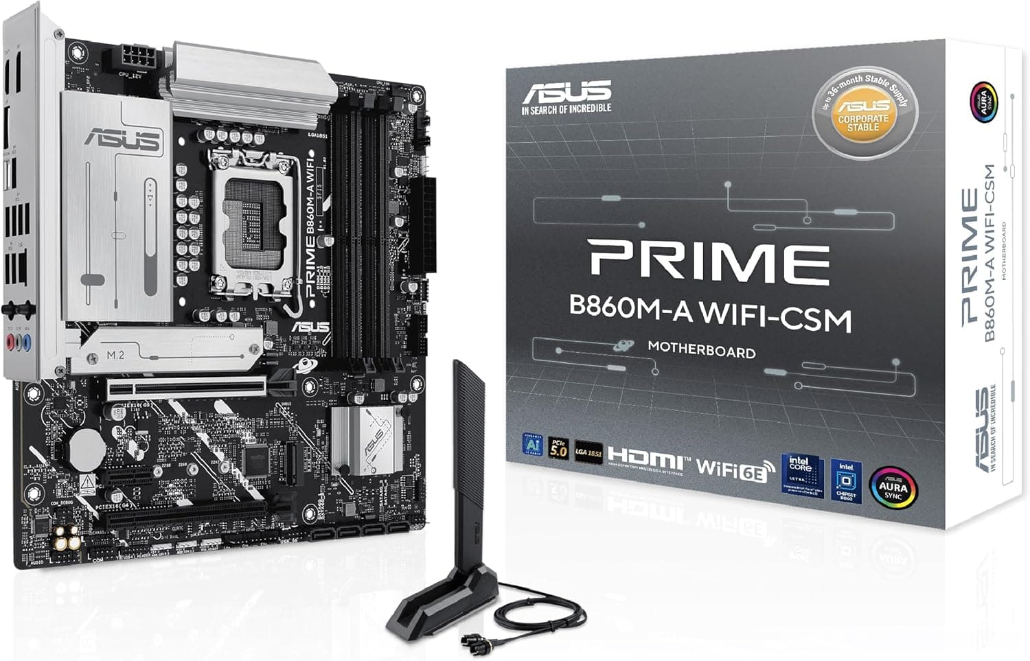 ASUS intel Core Ultra Processors (Series 2) Socket LGA1851 対応 B860 搭載 micro-ATX マザーボード