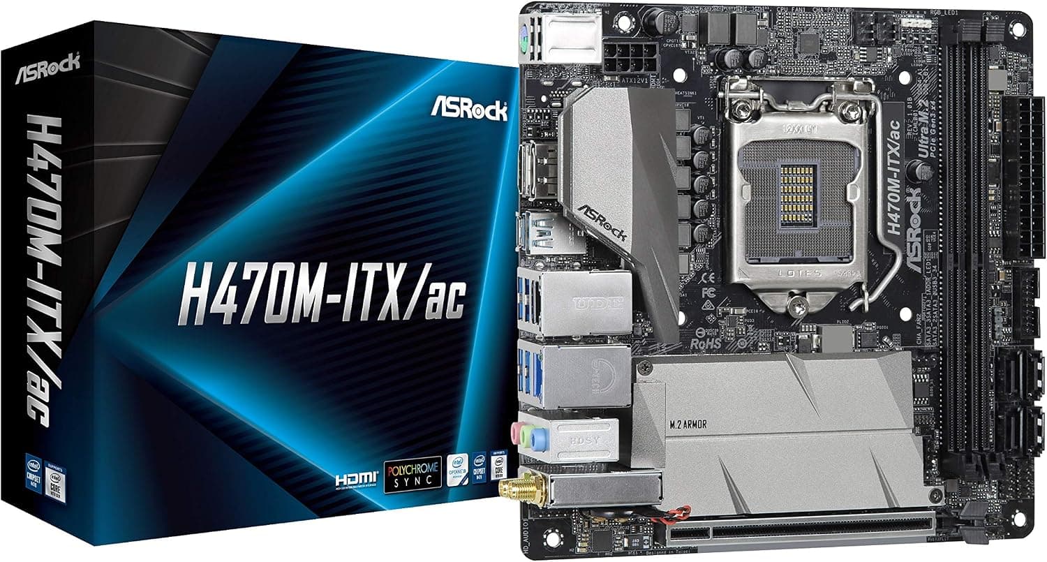 ASRock H470M-ITX/ac Wireless LAN Mini-ITX Motherboard