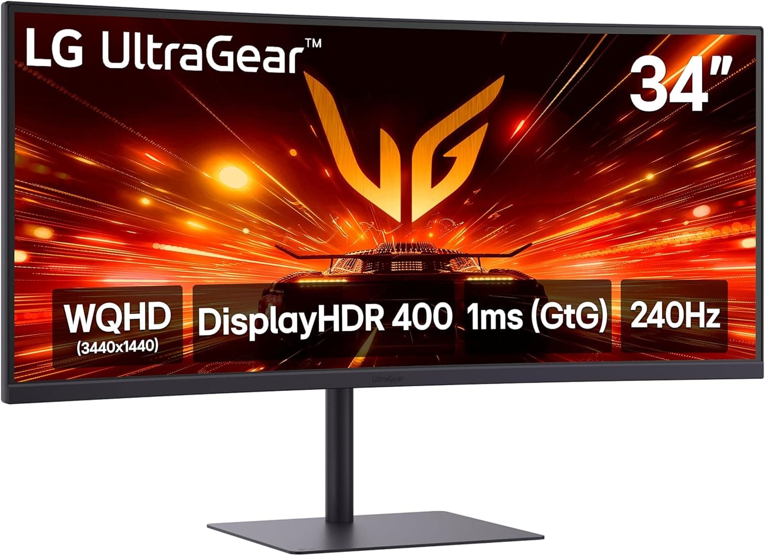 LG 34G630A-B 34インチ ウルトラギア WQHD (3440×1440) 湾曲ゲーミングモニター 240Hz 1ms FreeSync Premium DisplayHDR 400 内蔵スピーカー