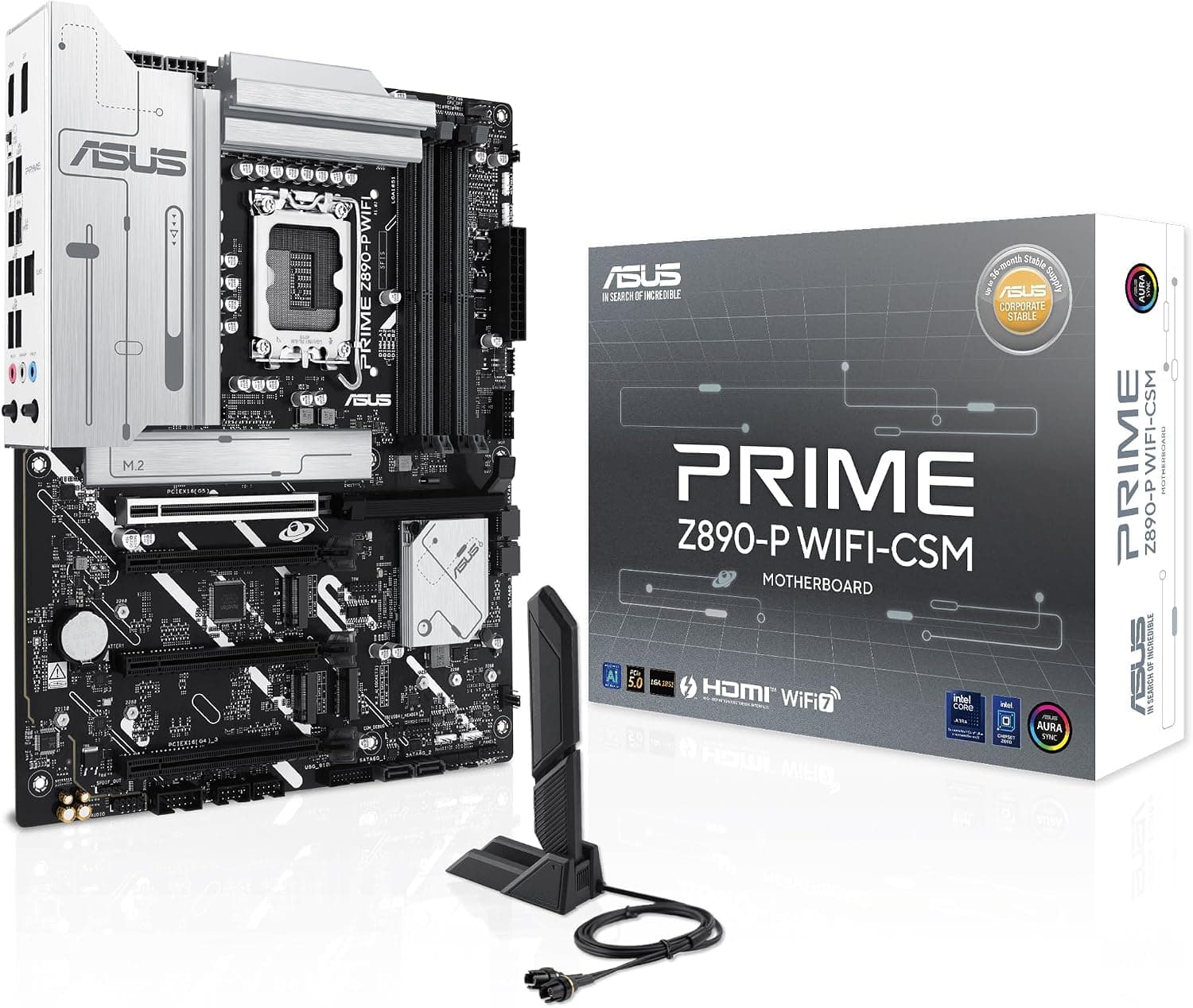 ASUS PRIME Z890-P WIFI-CSM intel Core Ultra Processors (series 2) 対応 LGA 1851 Z890 搭載 DDR5 ATX マザーボード国内正規代理店品