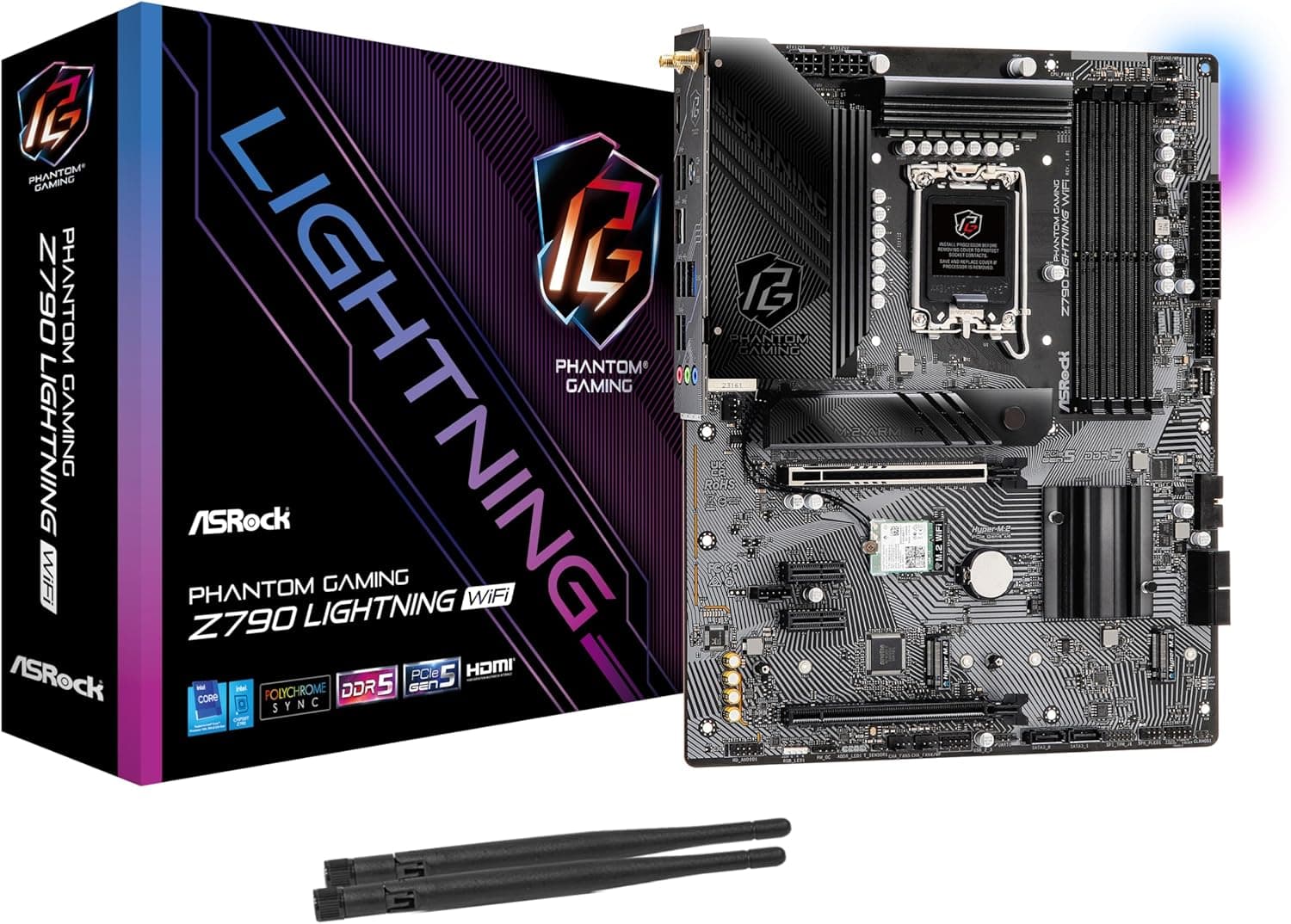 ASRock マザーボード Z790 Lightning WiFi Intel 第12世代 ・ 13世代 CPU ( LGA1700 )対応 Z790チップセット DDR5 ATX マザーボード 【国内正規代理店品】