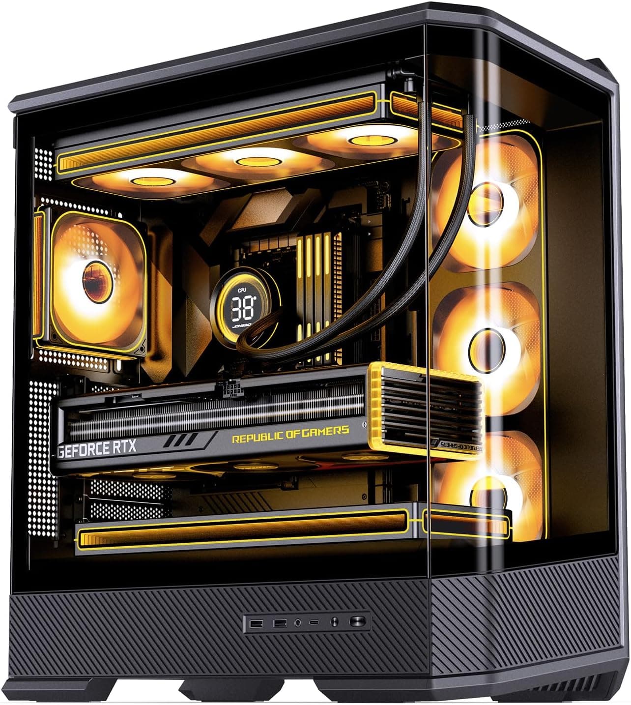 JONSBO D400 ブラック ATX ミッドタワー PCケース