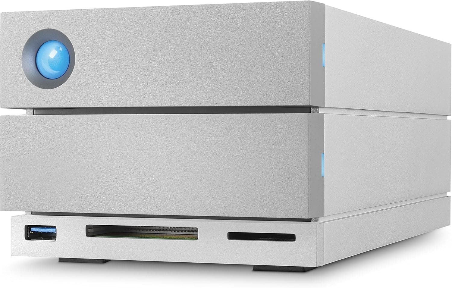 LaCie 2big Dock RAID 8TB 外付けRAID ハードドライブ HDD SDカード付き CFカードスロット付き MacおよびPCデスクトップデータ冗長性 Thunderbolt 3 USB-C USB 3.0 1か月 Adobe CC データ復旧 (STGB8000400)