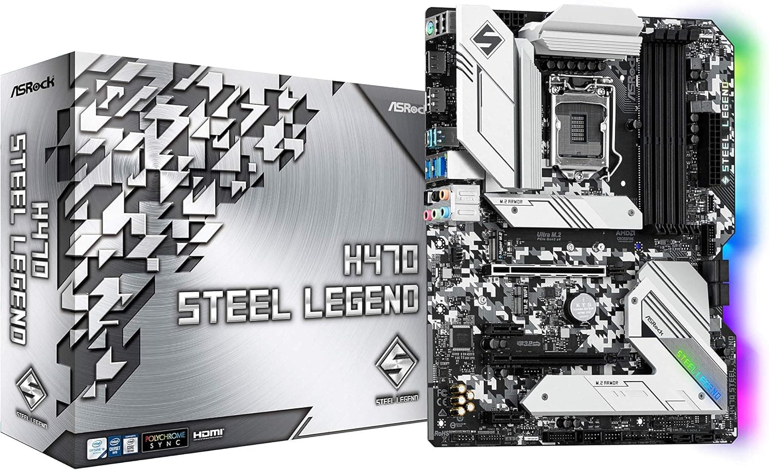 ASRock Intel 第10世代CPU(LGA1200)対応 H470チップセット搭載 ATXマザーボード 【国内正規代理店品】 H470 Steel Legend
