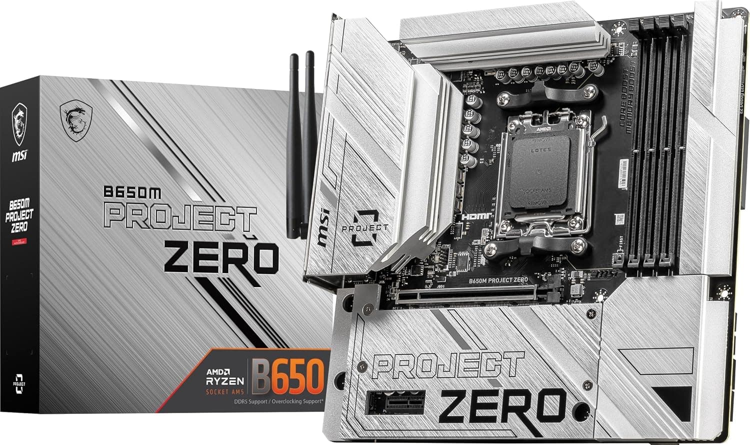 MSI B650M Project Zero ゲーミングマザーボード (AMD Ryzen 9000
