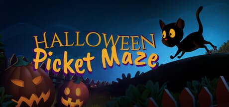 Halloween Picket Maze: A Feline Puzzle Adventure
