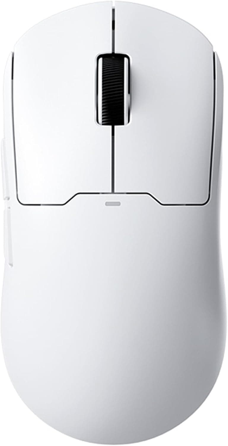 MCHOSE A5 ProMax ワイヤレスゲーミングマウス対称デザイン 59グラム 1Kポーリングレート PAW3395 26K DPI 光学センサー バッテリー寿命130時間トライモード接続ホワイト