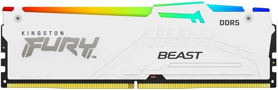 Kingston (キングストン) FURY Beast (フューリービースト) ホワイト RGB XMP DDR5 128GB 5200MT