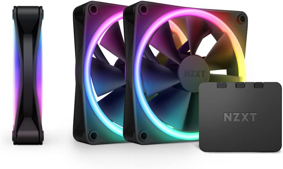NZXT F120 RGB DUO 3基パック & RGBコントローラー ブラック