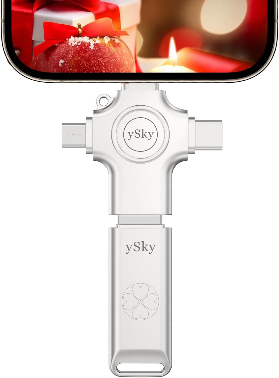 ySky 256GB 4in1 フォトスティック iPhoneフラッシュドライブ用 USBメモリースティックフラッシュドライブ iPhone