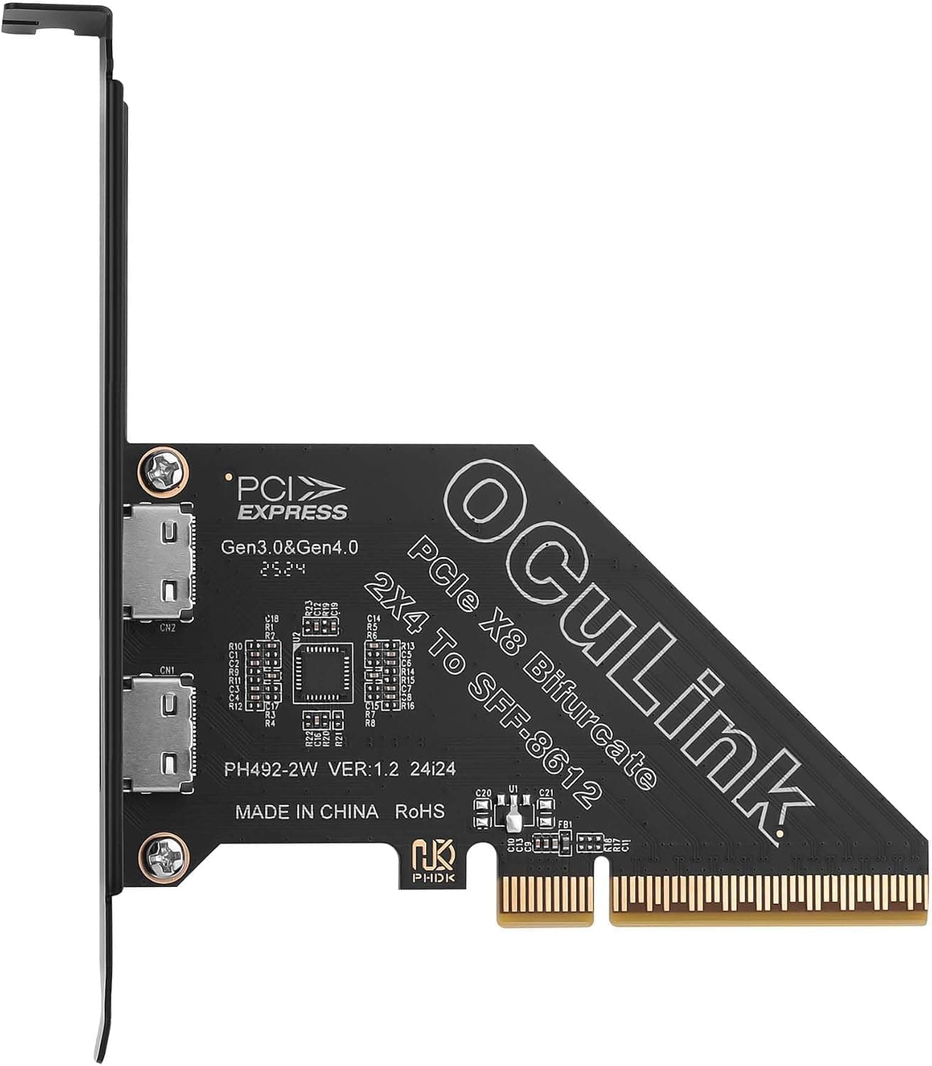 PCIe X4 4.0 Oculink SFF8611&8612 拡張カード 外付けUSB SSD 外部グラフィックスカード。