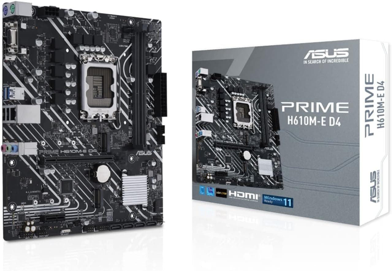 ASUS PRIME H610M-E D4 intel 第14・13・12世代 CPU対応 LGA1700 H610 搭載 DDR4 mATX マザーボード