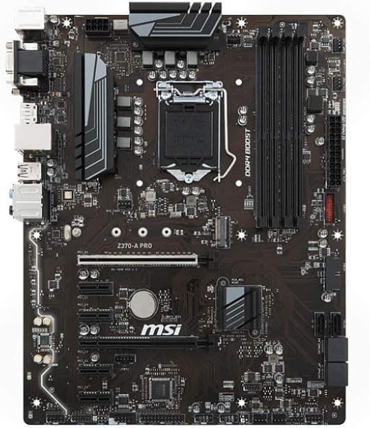 MSI Z370-A PROインテルソケットチップセットマザーボード - ブラック