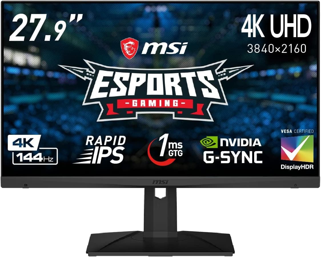 MSI Optix MAG281URF ゲーミングモニター RAPID IPSパネル スリムベゼル 4K UHD