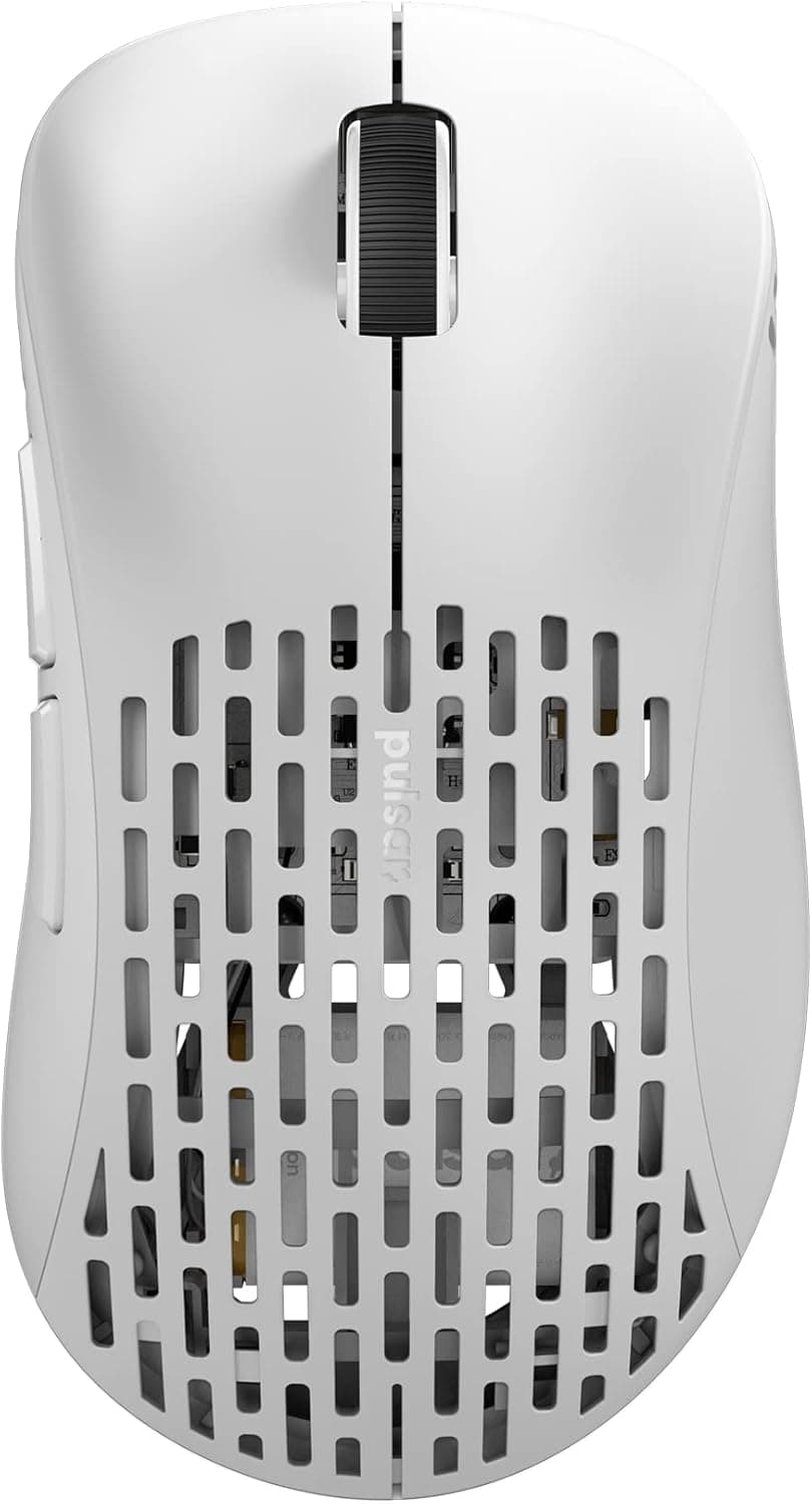 Pulsar Gaming Gears ワイヤレスゲーミングマウス Xlite V2 Mini Wireless 超軽量 55グラムエルゴノミクス 2.4Ghz 1ms 20000 DPI Optical Sensor PAW3370 国内正規品 (White)