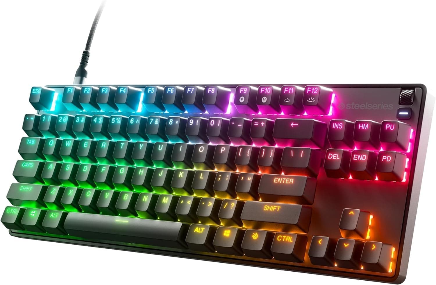 SteelSeries ゲーミングキーボードテンキーレス Apex 9 TKL JP 有線日本語配列レスポンスタイム0.2ms 搭載アクチュエーションポイント1.0mm設定可能 OptiPoint光学スイッチ高耐久 64852 ブラック