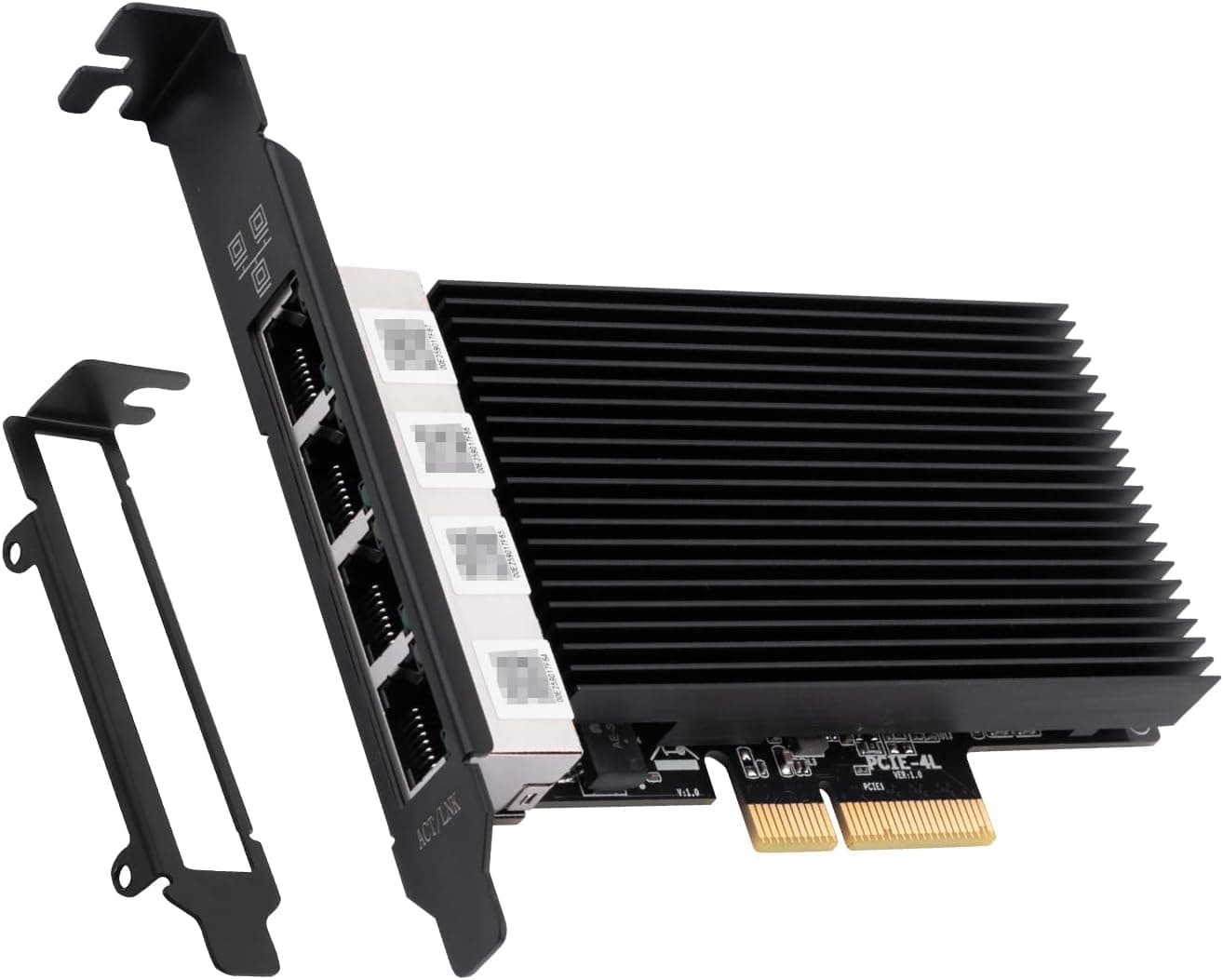 PCI-E ネットワークアダプター 2.5G ギガビットクワッド RJ45 ポート NIC (Intel I226 チップセット) 2500Mbps 4ポートイーサネット WiFiカード薄型ブラケット付き Windows 11