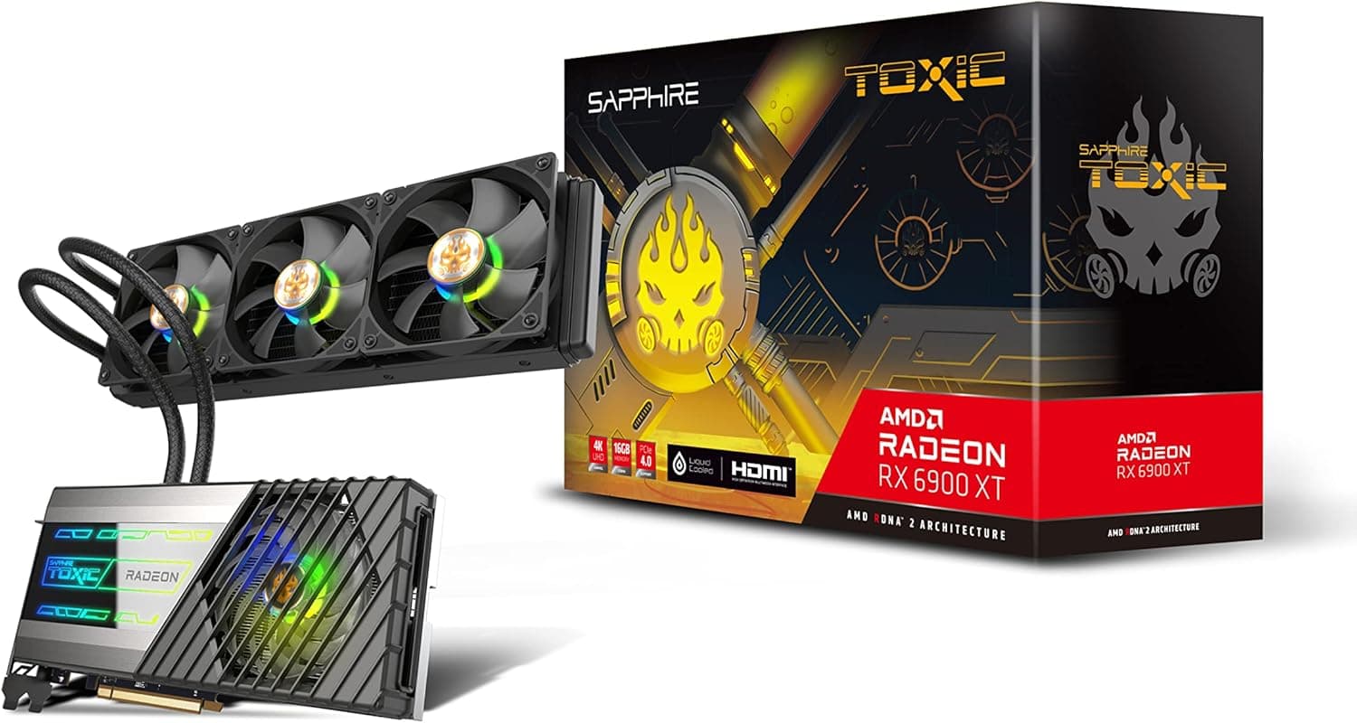 Sapphire 11308-13-20G 有毒 AMD Radeon RX 6900 XT 液体冷却 PCIe 4.0 ゲーミンググラフィックスカード 16GB GDDR6付き