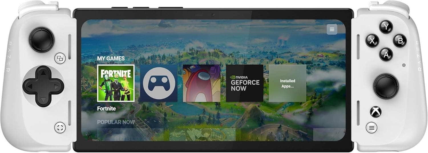 Razer Kishi V2 Pro モバイルゲームコントローラー Xbox Edition Android用:HyperSense Haptics - ユニバーサルフィット - PC&Xboxゲームをストリーミング - タッチスクリーンのみのゲームをプレイ - ホワイト