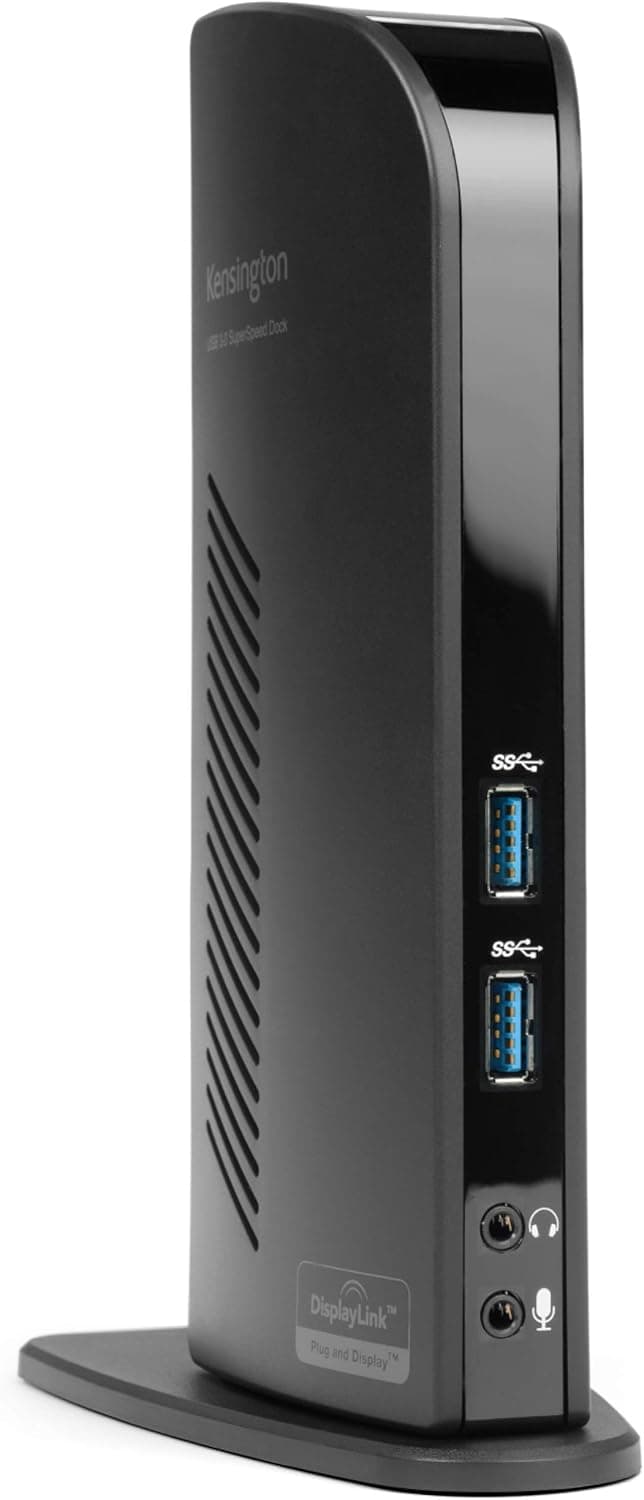 Kensington USB 3.0 Dual Docking Station (sd3500v) - USB docking station - GigE - US
