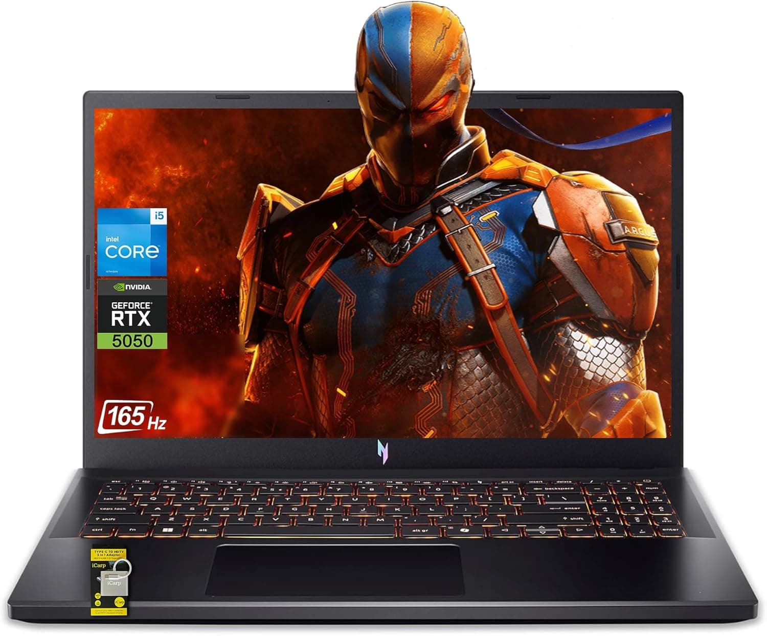 acer Nitro V 15 ゲーミングノートパソコン 15.6インチ FHD IPS 165Hz Intel 8コア i5-13420H 64GB RAM 2TB SSD GeForce RTX 5050 DLSS4 (最大440 AIトップ) バックライト Thunderbolt Wi-Fi6 Win11 ICP