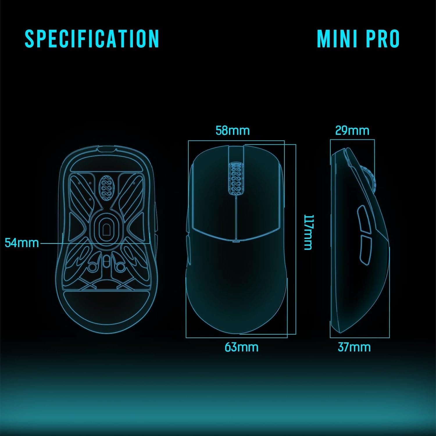 Lamzu Atlantis Mini Pro ゲーミングマウス Polar White 軽量51g 26000DPIラムズアトランティスミニプロ